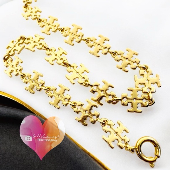 Tory Burch Gold Puzzle Piece Necklace - Picture 5 of 5